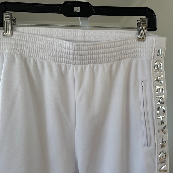 GIVENCHY Logo Stripe White Silver track pants LIKE NEW FR40/US10 (runs small) - Picture 6 of 12